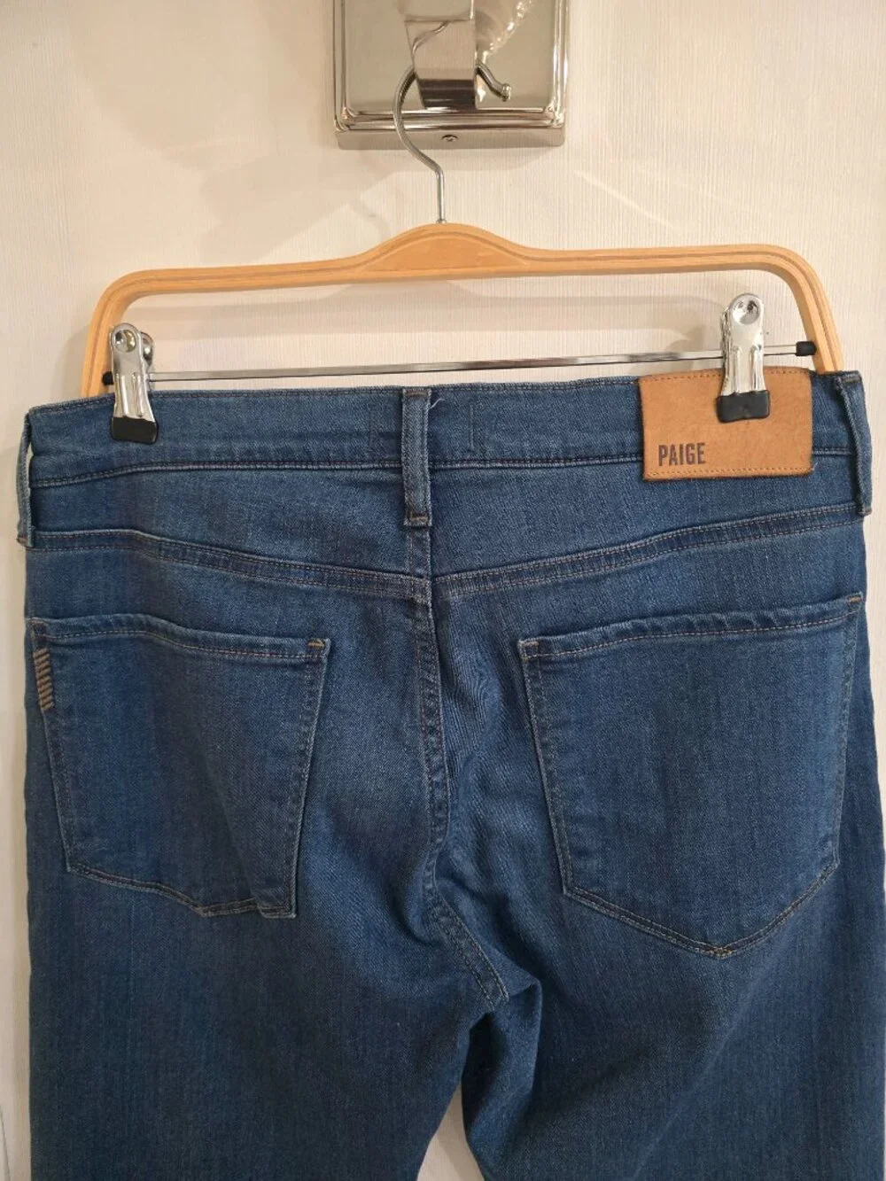PAIGE Lennox Slim Jeans Size 31 Medium Wash Denim Men